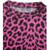 imageVerdusa Womens Cheetah Print Top Leopard Print Tops Mesh Y2k Mock Neck Long Sleeve Fitted T ShirtRed and Black