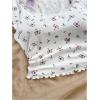 imageVerdusa Womens Contrast Lace Halter Neck Lettuce Trim Casual Crop Tee TopsPurple