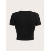 imageVerdusa Womens Goth Crop Tee Top Printed Punk Gothic Short Sleeve T ShirtBlack and Red