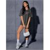imageVerdusa Womens Oversized Letter Graphic Tees Embroidery Short Sleeve Shirts TopsDark Grey