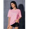 imageVerdusa Womens Oversized Letter Graphic Tees Embroidery Short Sleeve Shirts TopsLight Pink