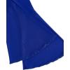 imageVerdusa Womens Y2K Long Sleeve Tops Goth Mesh Mock Neck Bell Sleeve Crop TopsRoyal Blue