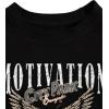 imageVerdusa Womens Y2K Tops Letter Print Short Sleeve Round Neck Tee T ShirtBlack Brown