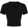 imageVerdusa Womens Y2K Tops Letter Print Short Sleeve Round Neck Tee T ShirtBlack Heart
