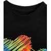 imageVerdusa Womens Y2K Tops Letter Print Short Sleeve Round Neck Tee T ShirtBlack Heart
