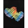 imageVerdusa Womens Y2K Tops Letter Print Short Sleeve Round Neck Tee T ShirtBlack Heart