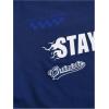 imageVerdusa Womens Y2K Tops Letter Print Short Sleeve Round Neck Tee T ShirtBlue