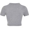 imageVerdusa Womens Y2K Tops Letter Print Short Sleeve Round Neck Tee T ShirtGrey