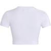 imageVerdusa Womens Y2K Tops Letter Print Short Sleeve Round Neck Tee T ShirtLight White