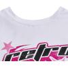 imageVerdusa Womens Y2K Tops Letter Print Short Sleeve Round Neck Tee T ShirtLight White