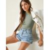 imageVerdusa Womens Business Casual Tops Mock Neck Short Sleeve Knit Basic Tees Work Ofiice OutfitsLight Green