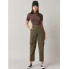 imageVerdusa Womens Business Casual Tops Mock Neck Short Sleeve Knit Basic Tees Work Ofiice OutfitsSolid Chocolate Brown