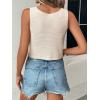 imageVerdusa Womens Button Front V Neck Sleeveless Knitted Crop Sweater VestBeige
