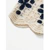 imageVerdusa Womens Button Front Vest V Neck Sleeveless Knit Crochet Sweater VestBeige and Blue