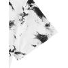 imageVerdusa Womens Casual Short Sleeve Tie Dye Tee1 Blackwhite