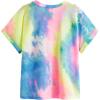 imageVerdusa Womens Casual Short Sleeve Tie Dye TeeBluepinkyellow