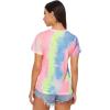 imageVerdusa Womens Casual Short Sleeve Tie Dye TeeBluepinkyellow