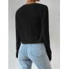 imageVerdusa Womens Drop Shoulder Long Sleeve Button Up Knit Cardigan SweaterBlack