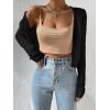 imageVerdusa Womens Drop Shoulder Long Sleeve Button Up Knit Cardigan SweaterBlack