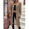 imageVerdusa Womens Hollow Out 34 Sleeve Open Front Knit Cardigan Long KimonoKhaki