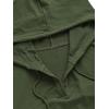 imageVerdusa Womens Long Sleeve Drop Shoulder Drawstring Crop Hoodie SweatshirtArmy Green