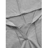 imageVerdusa Womens Long Sleeve Drop Shoulder Drawstring Crop Hoodie SweatshirtHeather Grey