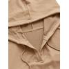 imageVerdusa Womens Long Sleeve Drop Shoulder Drawstring Crop Hoodie SweatshirtKhaki