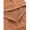 imageVerdusa Womens Long Sleeve Drop Shoulder Drawstring Crop Hoodie SweatshirtLight Brown
