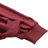 imageVerdusa Womens Long Sleeve Drop Shoulder Drawstring Crop Hoodie SweatshirtWine Red