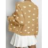 imageVerdusa Womens Long Sleeve Print Button Front V Neck Knit Sweater CardiganYellow