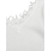 imageVerdusa Womens Ripped Scoop Neck Long Sleeve Frayed Knitted Pullover Crop Top SweatersWhite