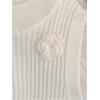 imageVerdusa Womens Slit Hem Sleeveless Round Neck Knitted Sweater Vest Tank TopWhite Floral