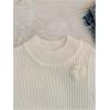 imageVerdusa Womens Slit Hem Sleeveless Round Neck Knitted Sweater Vest Tank TopWhite Floral