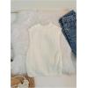 imageVerdusa Womens Slit Hem Sleeveless Round Neck Knitted Sweater Vest Tank TopWhite Floral