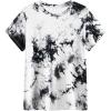 imageVerdusa Womens Casual Short Sleeve Tie Dye Tee1 Blackwhite