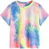 imageVerdusa Womens Casual Short Sleeve Tie Dye TeeBluepinkyellow