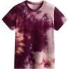 imageVerdusa Womens Casual Short Sleeve Tie Dye TeePurple Orange