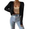 imageVerdusa Womens Drop Shoulder Long Sleeve Button Up Knit Cardigan SweaterBlack