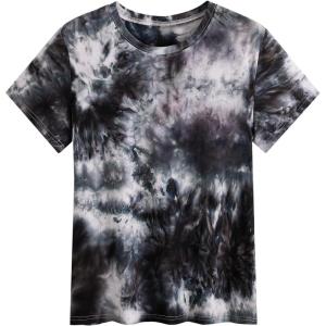 imageVerdusa Womens Casual Short Sleeve Tie Dye TeeBlack
