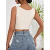 imageVerdusa 70s Outfits for Women Guipure Fringe V Neck Sleevelss Crop Tank TopsApricot