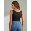 imageVerdusa 70s Outfits for Women Guipure Fringe V Neck Sleevelss Crop Tank TopsBlack