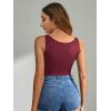 imageVerdusa 70s Outfits for Women Guipure Fringe V Neck Sleevelss Crop Tank TopsBurgundy