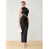 imageVerdusa Two Piece Sets For Women Going Out Tops and Bodycon Maxi Skirt Set Vacation OutfitsBlack