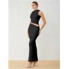 imageVerdusa Two Piece Sets For Women Going Out Tops and Bodycon Maxi Skirt Set Vacation OutfitsBlack