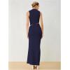 imageVerdusa Two Piece Sets For Women Going Out Tops and Bodycon Maxi Skirt Set Vacation OutfitsDeep Blue