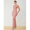 imageVerdusa Two Piece Sets For Women Going Out Tops and Bodycon Maxi Skirt Set Vacation OutfitsLight Pink