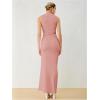 imageVerdusa Two Piece Sets For Women Going Out Tops and Bodycon Maxi Skirt Set Vacation OutfitsLight Pink