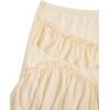 imageVerdusa Womens Asymmetrical Ruffle Trim High Waist High Low Midi SkirtElasticapricot
