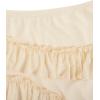 imageVerdusa Womens Asymmetrical Ruffle Trim High Waist High Low Midi SkirtElasticapricot