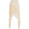 imageVerdusa Womens Asymmetrical Ruffle Trim High Waist High Low Midi SkirtElasticapricot